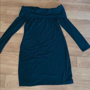Off shoulder long sleeved soft and stretchy dress